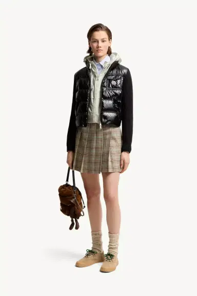 Moncler Padded Zip-up Wool Cardigan | Thumbnail 3