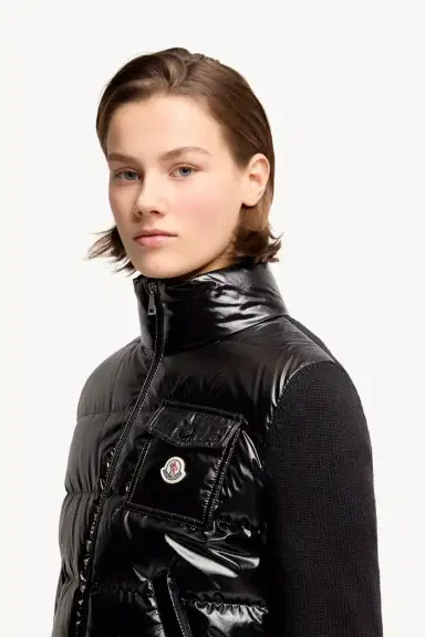 Moncler Padded Zip-up Wool Cardigan | Thumbnail 4