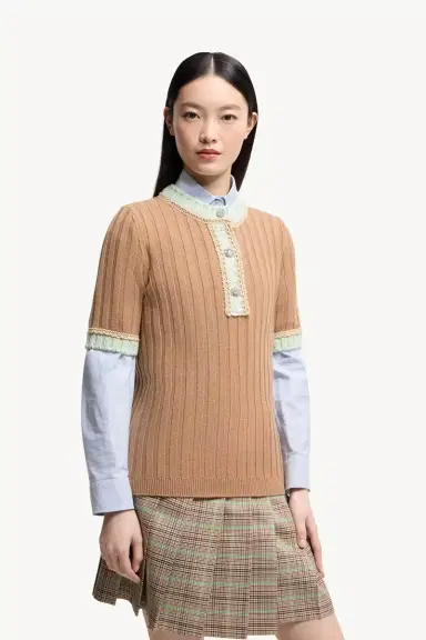 Moncler Jewel Buttons Wool & Cashmere Sweater | Thumbnail 5