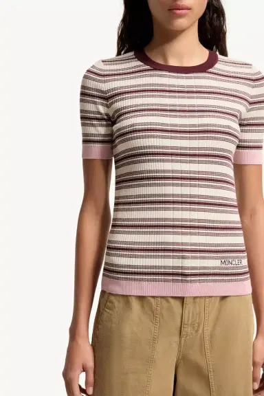 Moncler Striped Cotton T-shirt | Thumbnail 7
