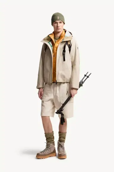 Moncler Grenoble Blagnac Linen Hooded Jacket | Thumbnail 3 Moncler Grenoble Blagnac Linen Hooded Jacket | Thumbnail 3