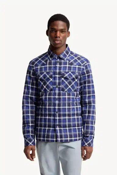 Moncler Grenoble Gelt Check Cotton Blend Down Shirt Jacket | Thumbnail 5 Moncler Grenoble Gelt Check Cotton Blend Down Shirt Jacket | Thumbnail 5