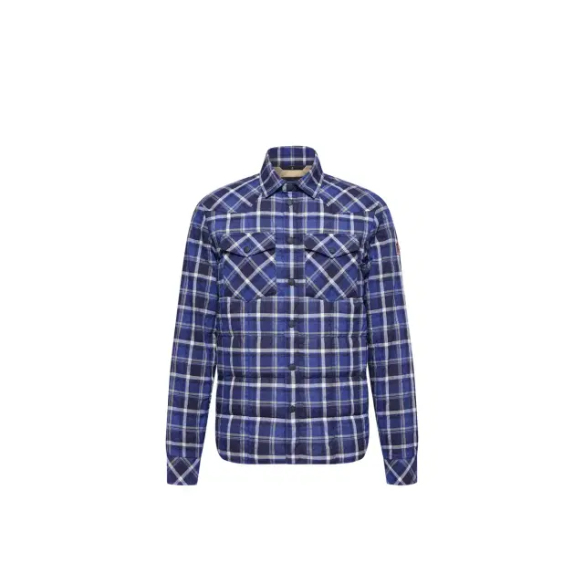 Moncler Grenoble Gelt Check Cotton Blend Down Shirt Jacket