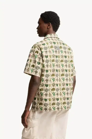 Moncler Grenoble Botanical Print Cotton Blend Short Sleeve Shirt | Thumbnail 6 Moncler Grenoble Botanical Print Cotton Blend Short Sleeve Shirt | Thumbnail 6