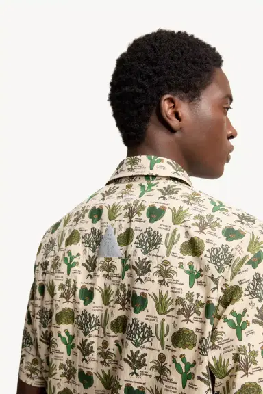 Moncler Grenoble Botanical Print Cotton Blend Short Sleeve Shirt | Thumbnail 8 Moncler Grenoble Botanical Print Cotton Blend Short Sleeve Shirt | Thumbnail 8
