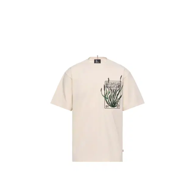 Moncler Grenoble Embroidered Botanical Motif Cotton T-shirt