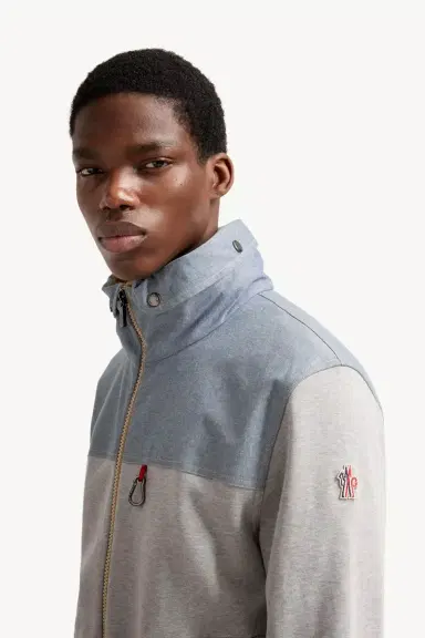 Moncler Grenoble Cotton & Chambray Zip-up Sweatshirt | Thumbnail 4 Moncler Grenoble Cotton & Chambray Zip-up Sweatshirt | Thumbnail 4