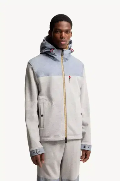 Moncler Grenoble Cotton & Chambray Zip-up Sweatshirt | Thumbnail 5 Moncler Grenoble Cotton & Chambray Zip-up Sweatshirt | Thumbnail 5