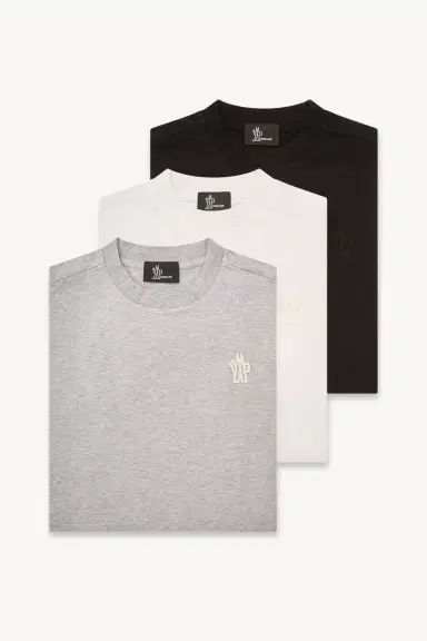 Moncler Grenoble Logo Patch Cotton Blend T-shirt (three Pack) | Thumbnail 2 Moncler Grenoble Logo Patch Cotton Blend T-shirt (three Pack) | Thumbnail 2