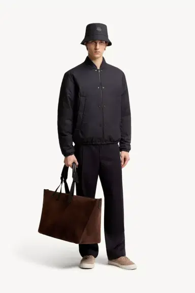 Moncler Carlo Suede Duffle Bag | Thumbnail 3 Moncler Carlo Suede Duffle Bag | Thumbnail 3