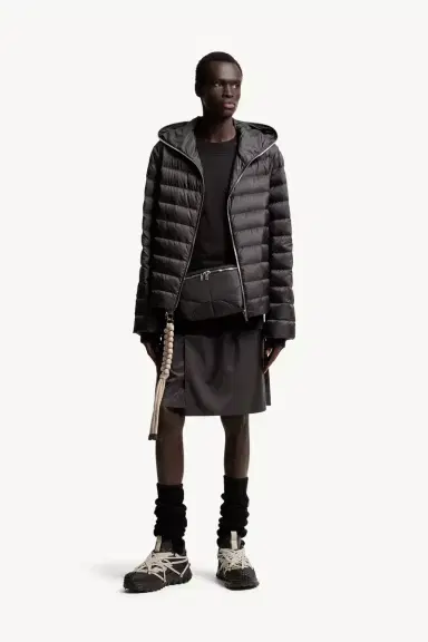 Moncler + Rick Owens Ziplock Hooded Short Down Jacket | Thumbnail 3 Moncler + Rick Owens Ziplock Hooded Short Down Jacket | Thumbnail 3
