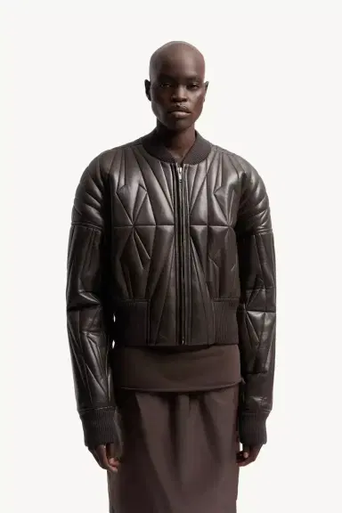 Moncler + Rick Owens Geocamo Nappa Leather Bomber Jacket | Thumbnail 5 Moncler + Rick Owens Geocamo Nappa Leather Bomber Jacket | Thumbnail 5