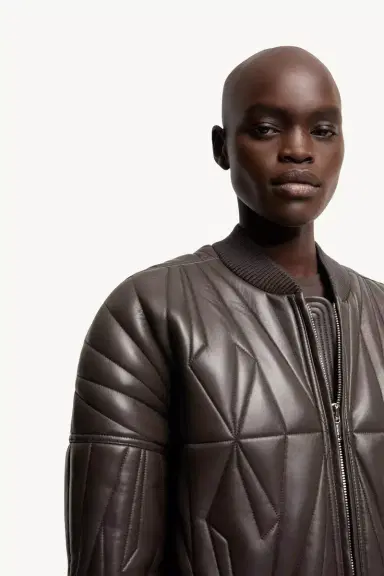 Moncler + Rick Owens Geocamo Nappa Leather Bomber Jacket | Thumbnail 7 Moncler + Rick Owens Geocamo Nappa Leather Bomber Jacket | Thumbnail 7