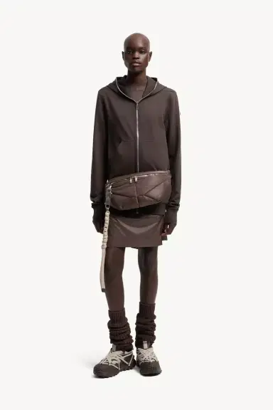 Moncler + Rick Owens Cotton Ziplock Hoodie | Thumbnail 3 Moncler + Rick Owens Cotton Ziplock Hoodie | Thumbnail 3