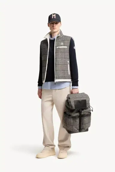 Moncler Gienah Reversible Wool Blend Down Vest | Thumbnail 3