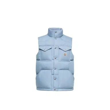 Moncler Ervional Denim Down Vest | Thumbnail 1 Moncler Ervional Denim Down Vest | Thumbnail 1