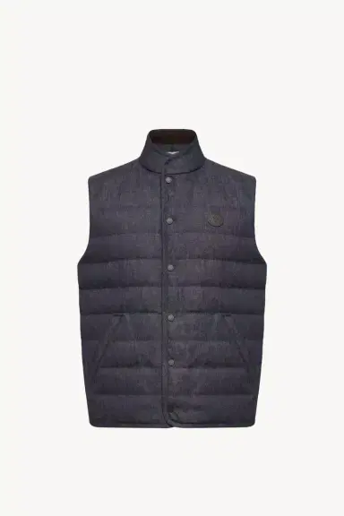 Moncler Liorane Denim Down Vest | Thumbnail 2 Moncler Liorane Denim Down Vest | Thumbnail 2