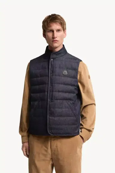 Moncler Liorane Denim Down Vest | Thumbnail 5 Moncler Liorane Denim Down Vest | Thumbnail 5