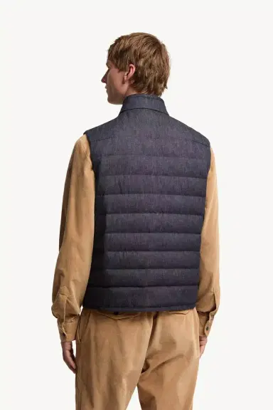 Moncler Liorane Denim Down Vest | Thumbnail 6 Moncler Liorane Denim Down Vest | Thumbnail 6