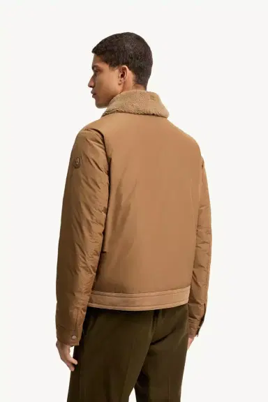 Moncler Zerique Shearling & Suede Short Down Jacket | Thumbnail 6