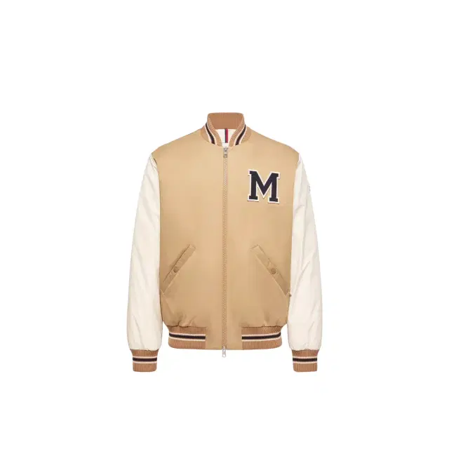 Moncler Oreane Cotton Blend Varsity Down Jacket