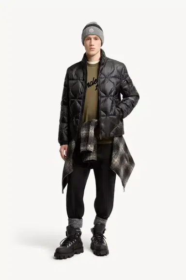Moncler Asurel Geometric Quilted Short Down Jacket | Thumbnail 3 Moncler Asurel Geometric Quilted Short Down Jacket | Thumbnail 3