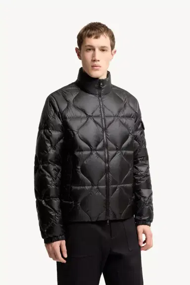 Moncler Asurel Geometric Quilted Short Down Jacket | Thumbnail 5 Moncler Asurel Geometric Quilted Short Down Jacket | Thumbnail 5