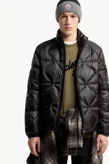 Moncler Asurel Geometric Quilted Short Down Jacket | Thumbnail 7 Moncler Asurel Geometric Quilted Short Down Jacket | Thumbnail 7
