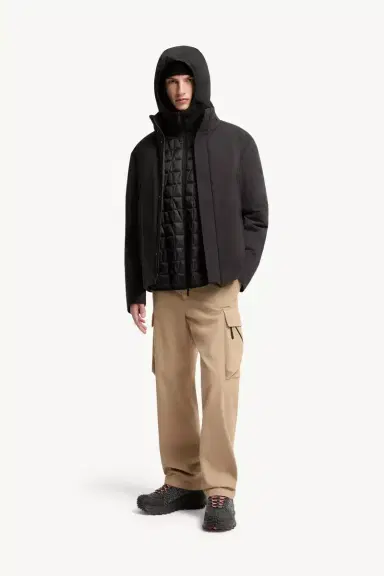 Moncler Caelros Hooded Mid-length Down Jacket | Thumbnail 3