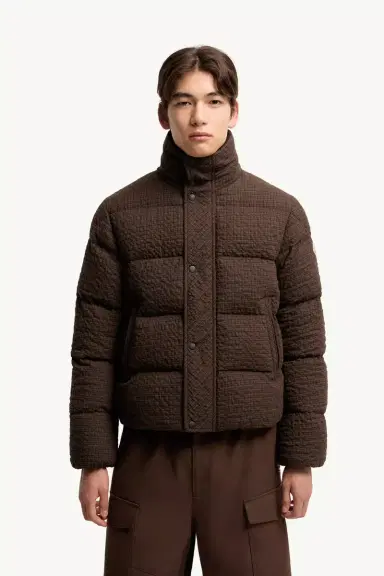 Moncler Oronte Cotton Flannel Short Down Jacket | Thumbnail 5 Moncler Oronte Cotton Flannel Short Down Jacket | Thumbnail 5