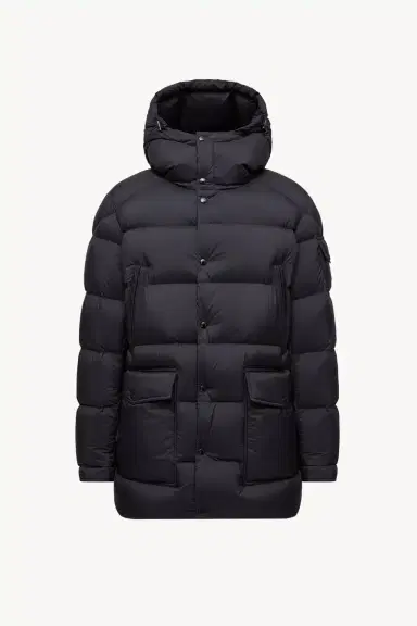 Moncler Bretagne Hooded Mid-length Down Jacket | Thumbnail 2 Moncler Bretagne Hooded Mid-length Down Jacket | Thumbnail 2