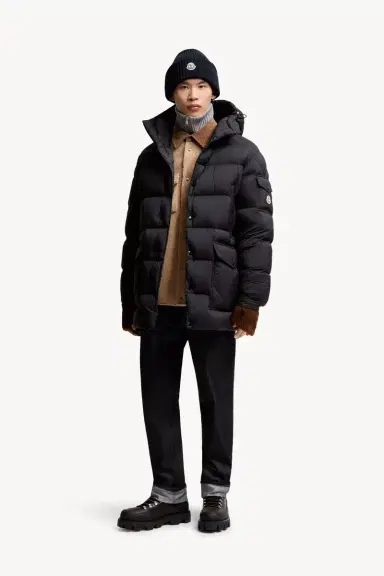 Moncler Bretagne Hooded Mid-length Down Jacket | Thumbnail 3 Moncler Bretagne Hooded Mid-length Down Jacket | Thumbnail 3