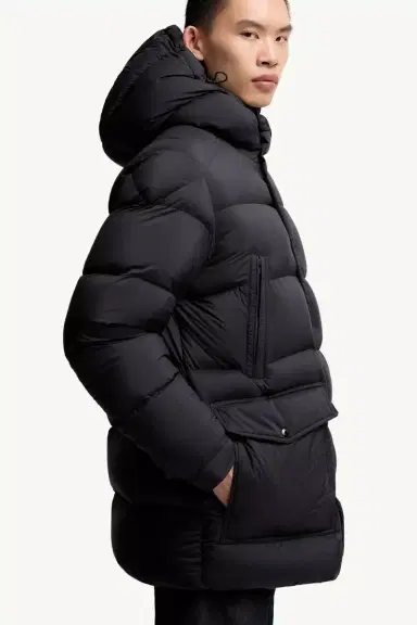 Moncler Bretagne Hooded Mid-length Down Jacket | Thumbnail 7 Moncler Bretagne Hooded Mid-length Down Jacket | Thumbnail 7