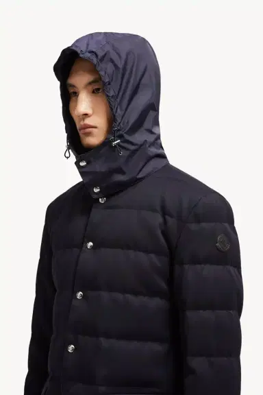 Moncler Bess Hooded Wool Short Down Jacket | Thumbnail 4 Moncler Bess Hooded Wool Short Down Jacket | Thumbnail 4
