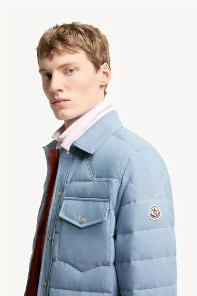 Moncler Tiriol Denim Down Shirt Jacket | Thumbnail 4
