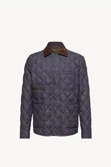 Moncler Kryen Diamond Quilted Denim Down Shirt Jacket | Thumbnail 2