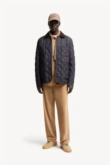 Moncler Kryen Diamond Quilted Denim Down Shirt Jacket | Thumbnail 3