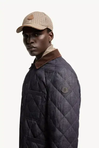 Moncler Kryen Diamond Quilted Denim Down Shirt Jacket | Thumbnail 4