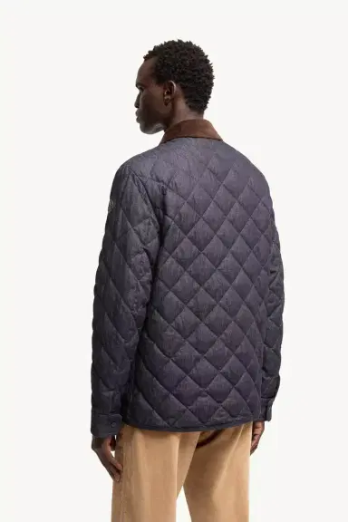 Moncler Kryen Diamond Quilted Denim Down Shirt Jacket | Thumbnail 6