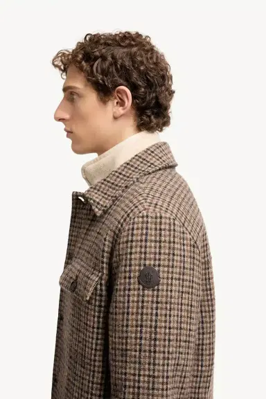 Moncler Norfol Wool Blend Down Shirt Jacket | Thumbnail 4