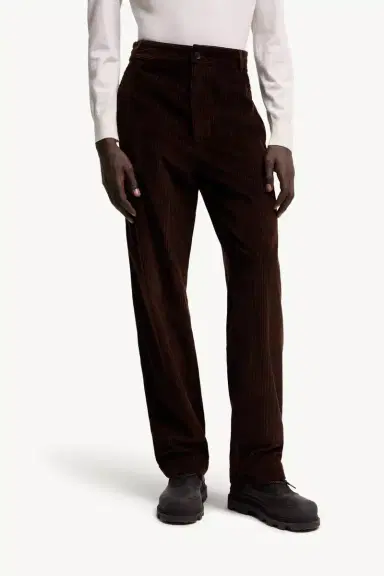 Moncler Leather Logo Corduroy Pants | Thumbnail 5