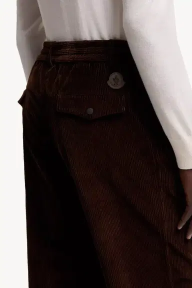 Moncler Leather Logo Corduroy Pants | Thumbnail 7