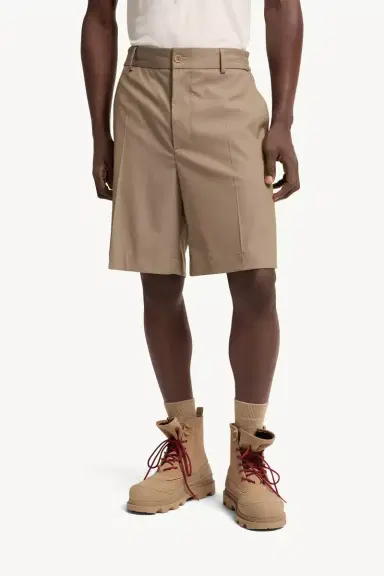 Moncler Wool Blend Gabardine Bermuda Shorts | Thumbnail 4