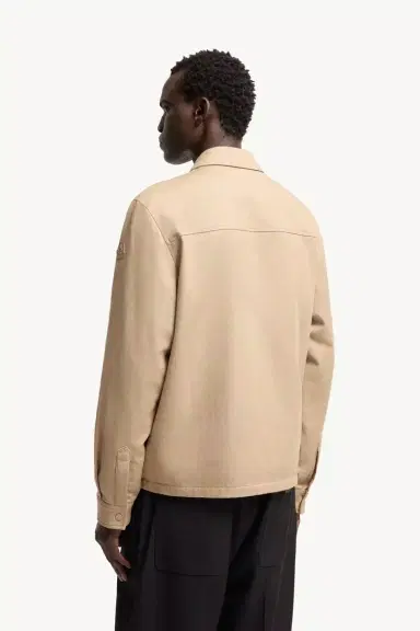Moncler Leather Logo Cotton Shirt Jacket | Thumbnail 6 Moncler Leather Logo Cotton Shirt Jacket | Thumbnail 6
