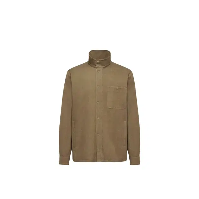 Moncler Leather Logo Cotton Jacket