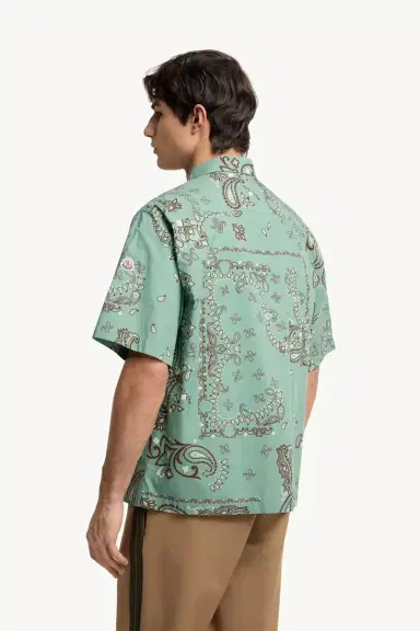 Moncler Paisley Cotton Short Sleeve Shirt | Thumbnail 6