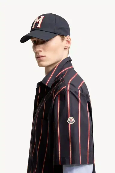 Moncler Striped Cotton Short Sleeve Shirt | Thumbnail 4