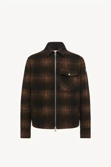Moncler Check Jersey Zip-up Shirt Jacket | Thumbnail 2