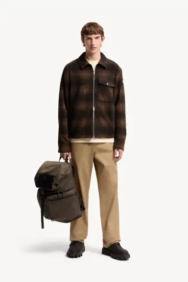 Moncler Check Jersey Zip-up Shirt Jacket | Thumbnail 3
