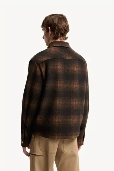 Moncler Check Jersey Zip-up Shirt Jacket | Thumbnail 6